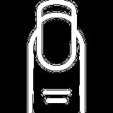 Simple pixel art illustration of a mobile phone with blank screen and interface elements